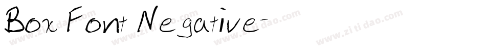 Box Font Negative字体转换
